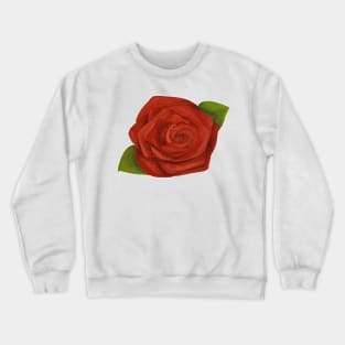 Orange rose handpainted gouache watercolor Crewneck Sweatshirt